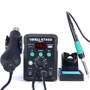 Máy hàn và khò điều chỉnh nhiệt độ, có led hiển thị 8786D